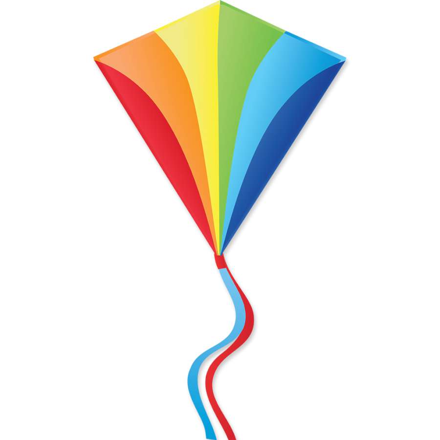 30 in. Diamond Kite - Traditional Rainbow