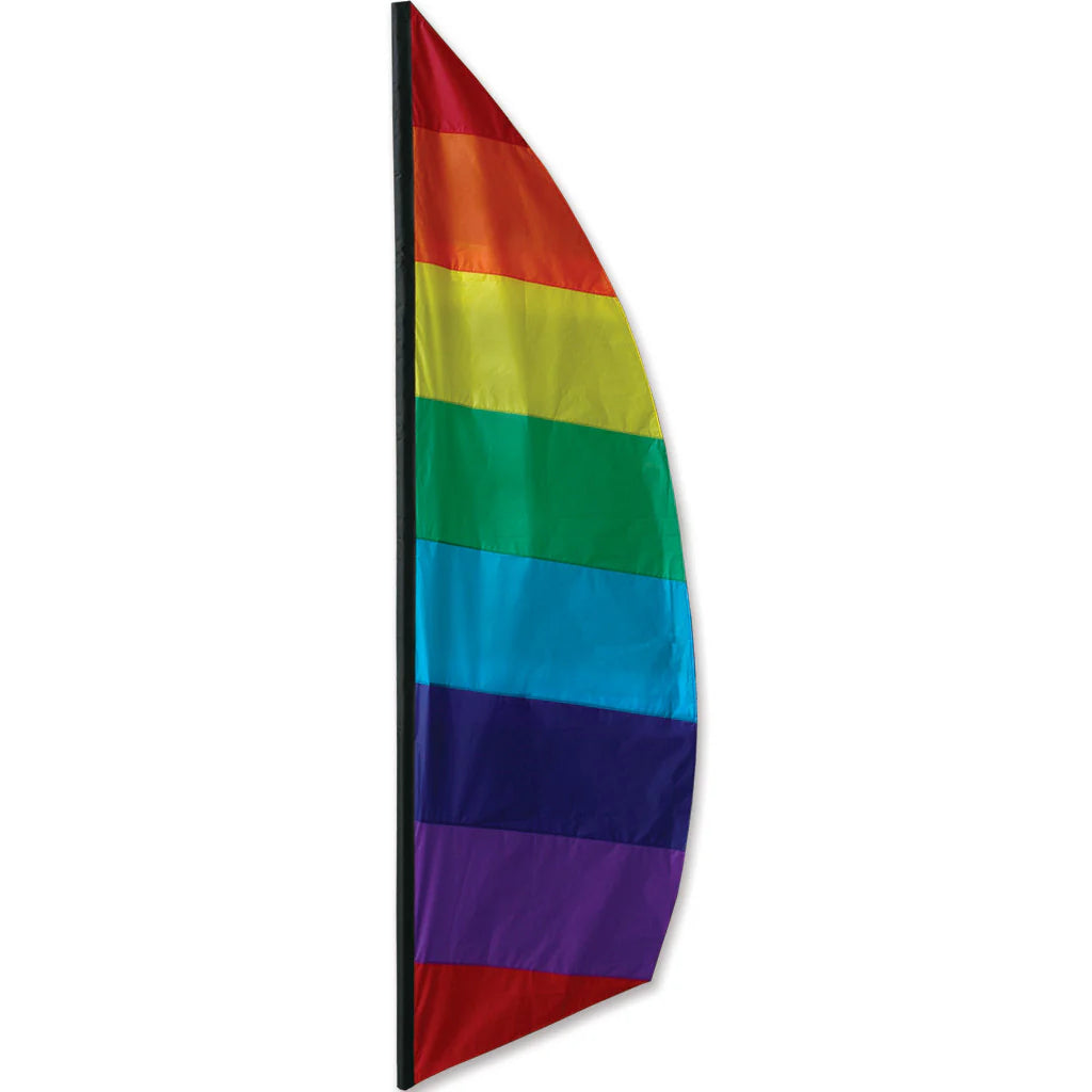 8.5' Rainbow Feather Banner