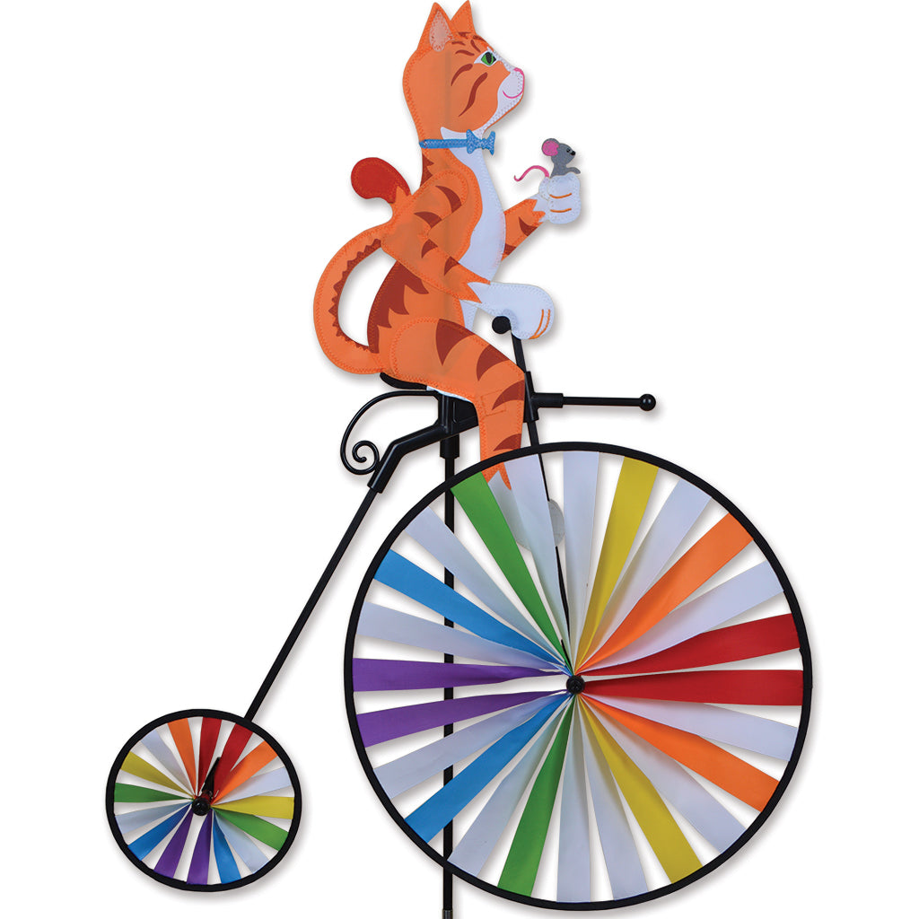 High Wheel Biker Lawn Spinner - Cat