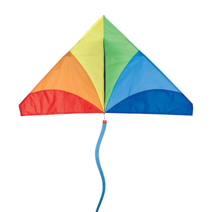 56 in. Delta Kite - Traditional Rainbow
