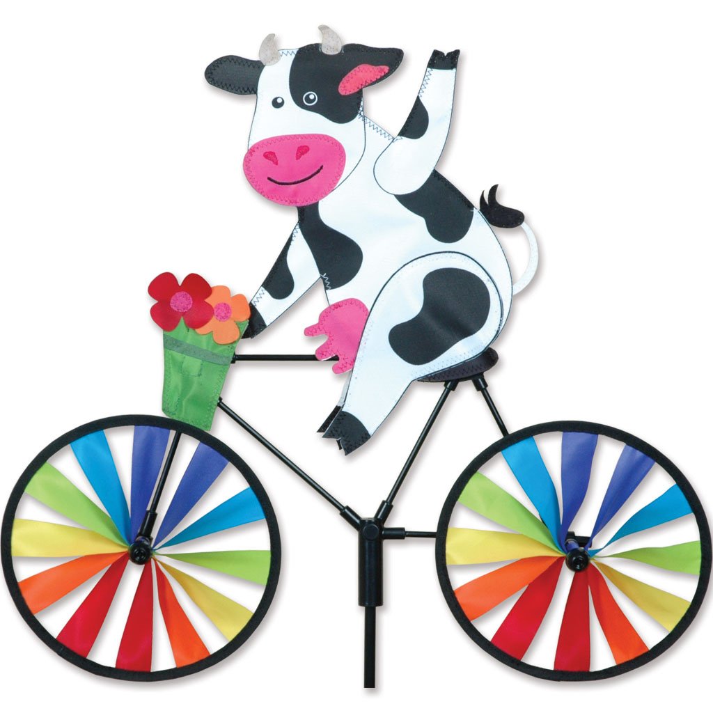 Biker Lawn Spinner - Cow