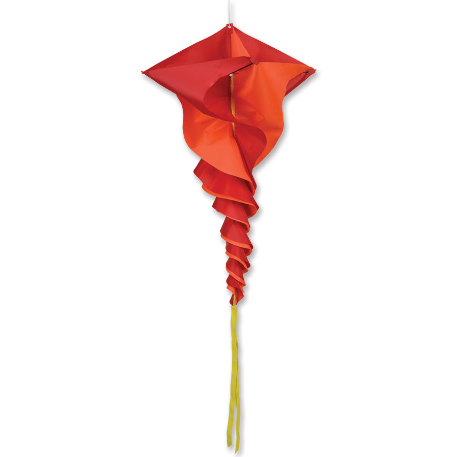 David Ti - Large Rotini Spinning Windsock - Red