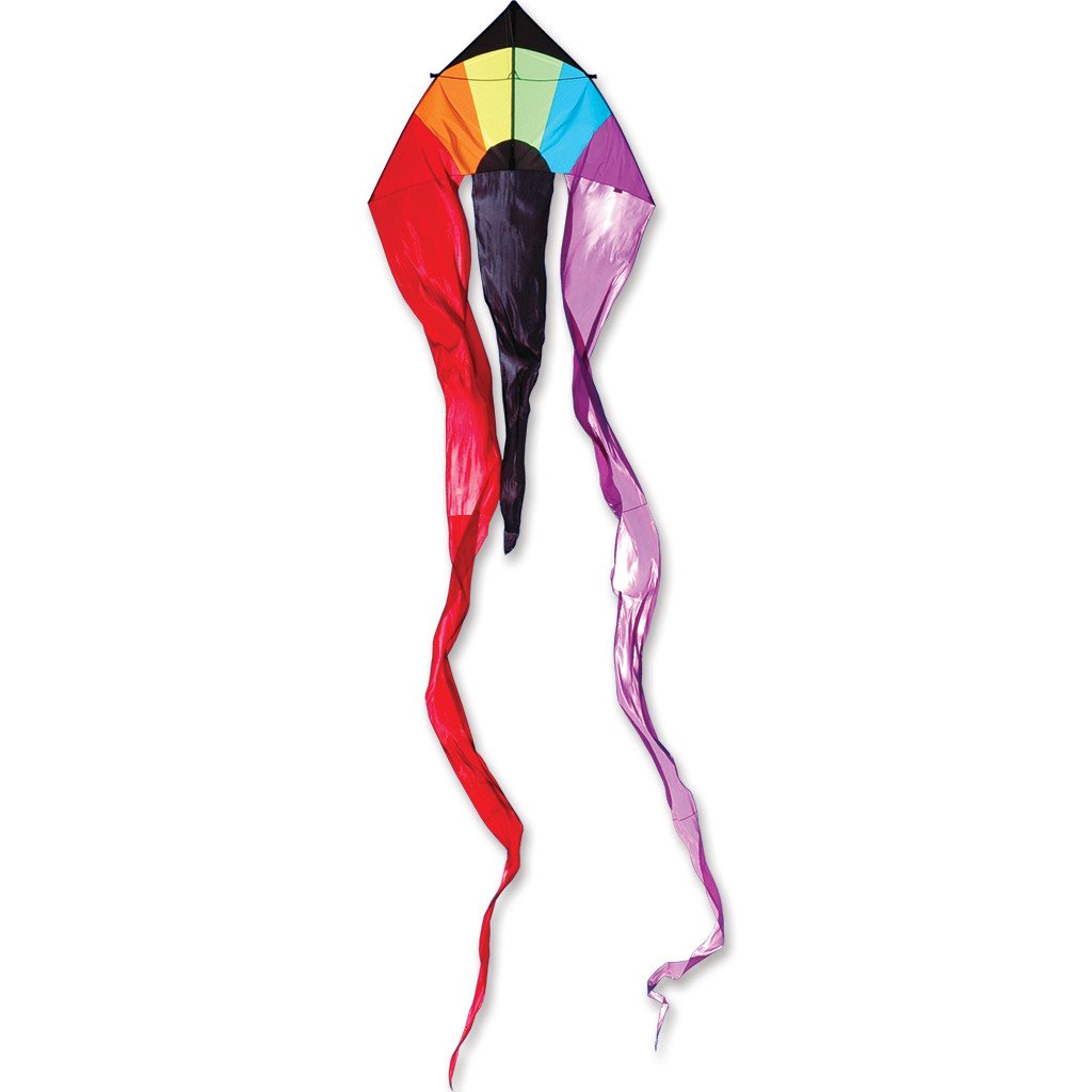 Flo Tail 13' Delta Kite - Rainbow Arc