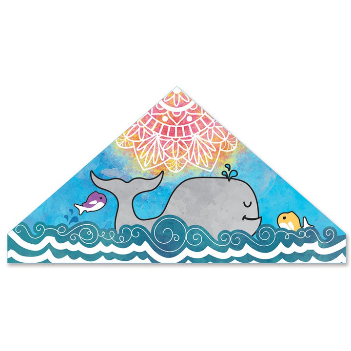 56" Delta Kite - Whale Mandala