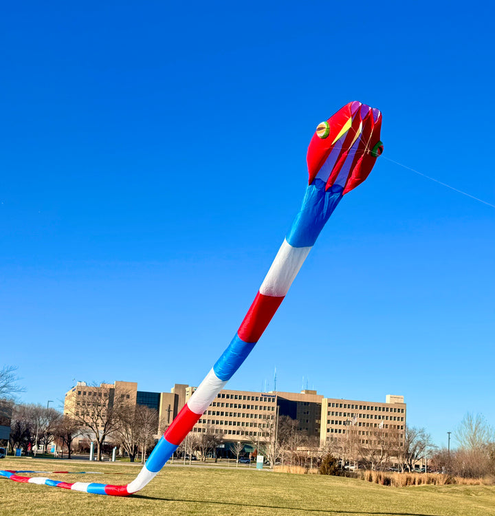 180' Inflatable Snake Kite - Red/White/Blue