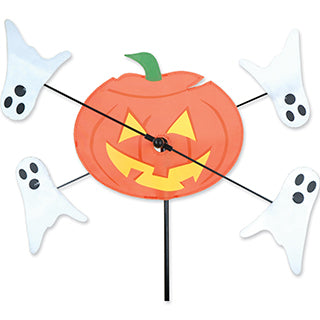 Lawn Spinner - 10" Pumpkin & Ghosts Whirligig Spinner