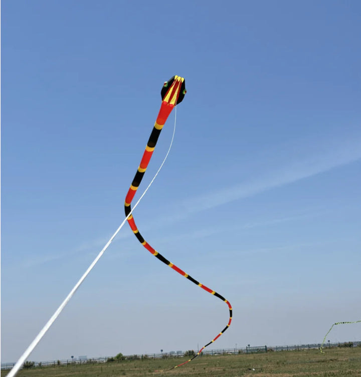 180' Inflatable Snake Kite - Black/Red