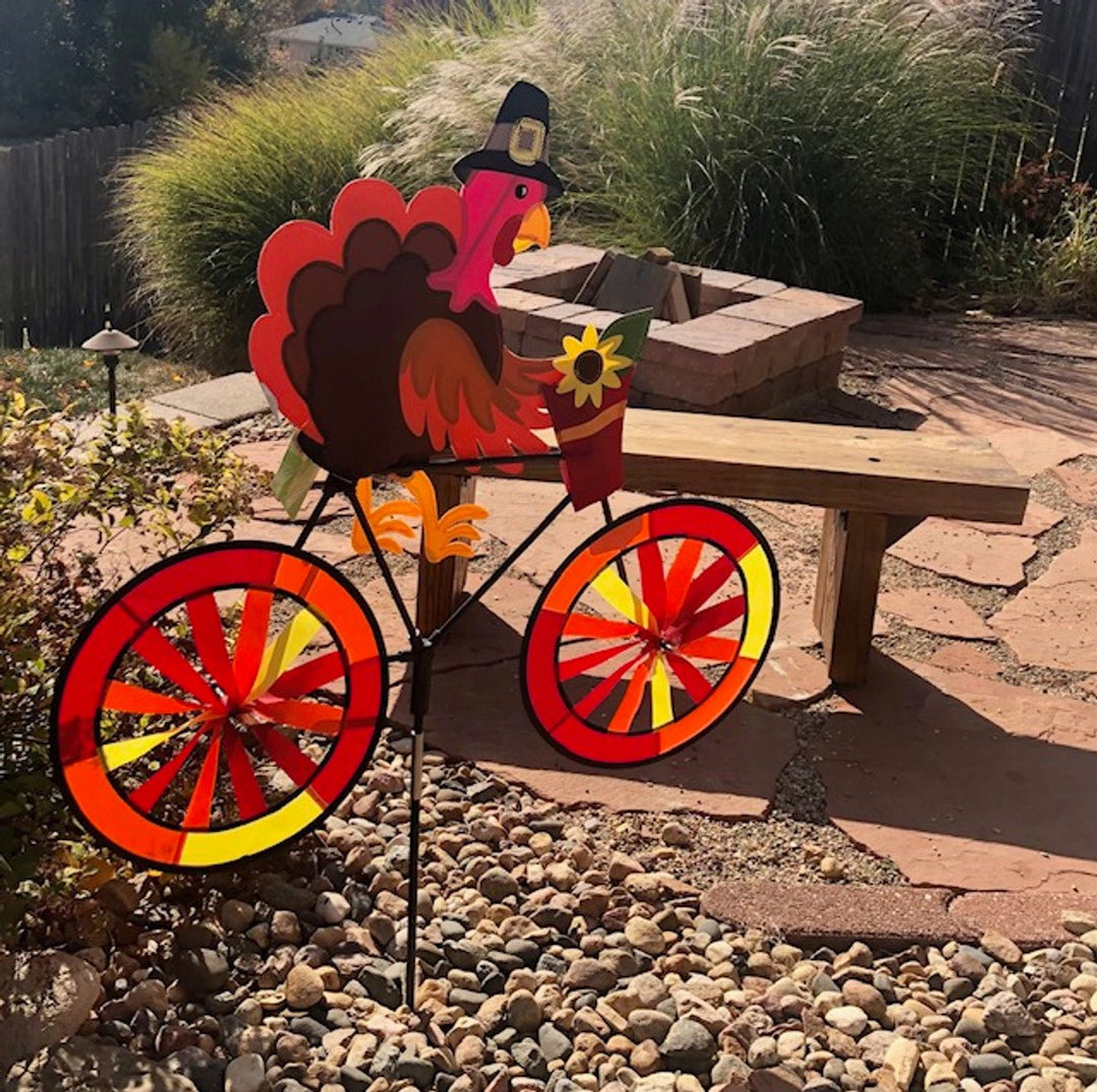 Biker Lawn Spinner - Turkey - Picture Pretty KitesBiker Lawn Spinner - TurkeyGarden Art, windsocks, and wind spinners;Garden Art, windsocks, and wind spinners/Outdoor Decor;Garden Art, windsocks, and wind spinners/Seasonal Items;Bargain Bin;Brands/PremierPR26727Picture Pretty KitesPR2672749145569Biker Lawn Spinner - Turkey
