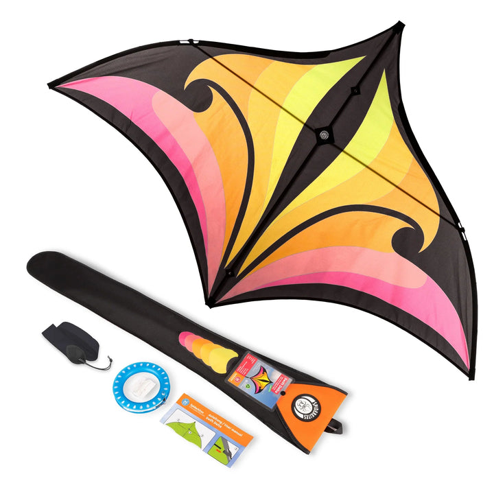 Brasington Swift Delta - Picture Pretty KitesBrasington Swift DeltaSingle Line Kites;Single Line Kites/Parafoil Kites and Sled Kites;Starter Kites;Brands/Prism KitesPicture Pretty KitesYellow/Ruby (orange)Brasington Swift Delta