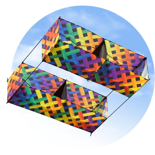 HARGRAVE BOX KITE RAINBOW MESH – Picture Pretty Kites