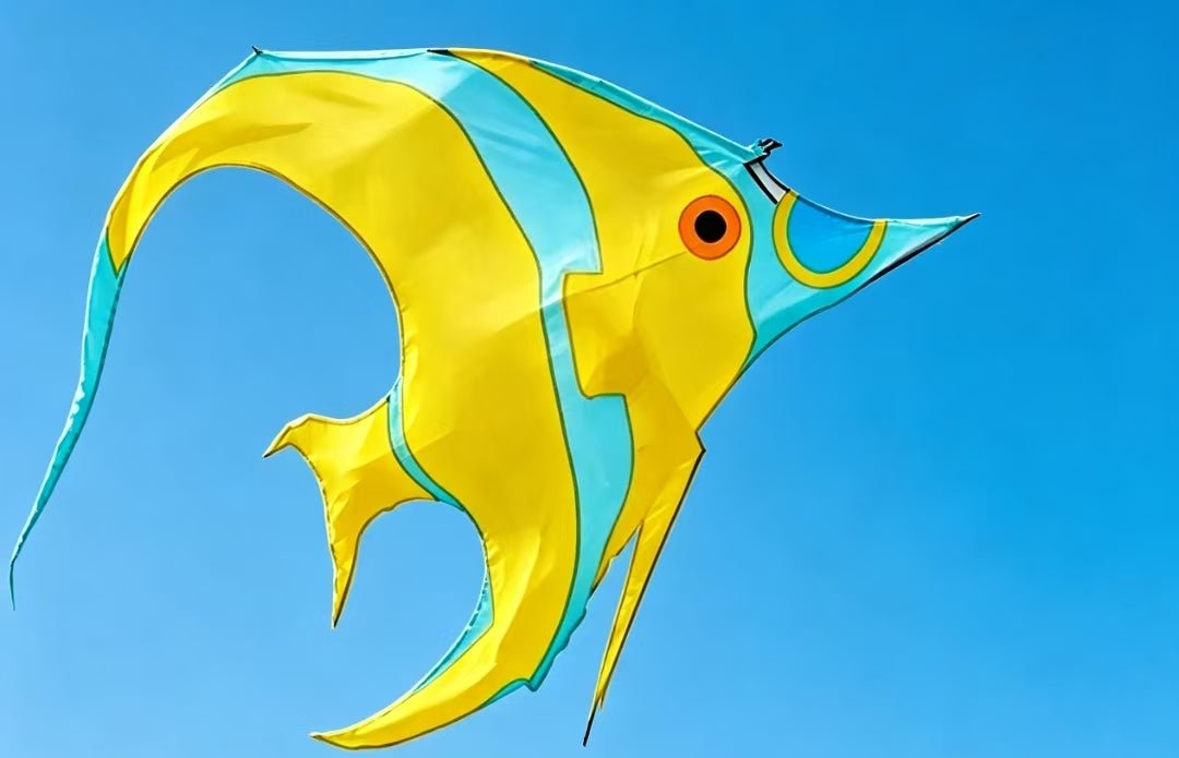Inflatable Angel Fish - Picture Pretty KitesInflatable Angel FishSingle Line Kites/Specialty Kites;Single Line Kites/Specialty Kites/Inflatable KitesAngle Fish Inflatable-5Picture Pretty KitesAngle Fish Inflatable-5Yellow/BlueInflatable Angel Fish
