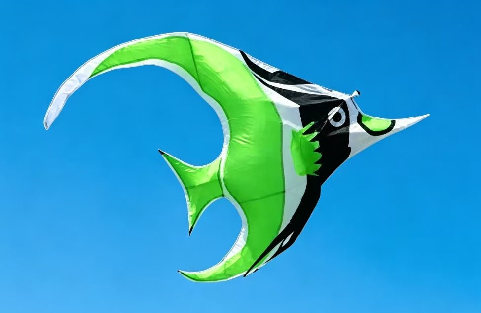 Inflatable Angel Fish - Picture Pretty KitesInflatable Angel FishSingle Line Kites/Specialty Kites;Single Line Kites/Specialty Kites/Inflatable KitesAngle Fish Inflatable-4Picture Pretty KitesAngle Fish Inflatable-4Green/BlackInflatable Angel Fish