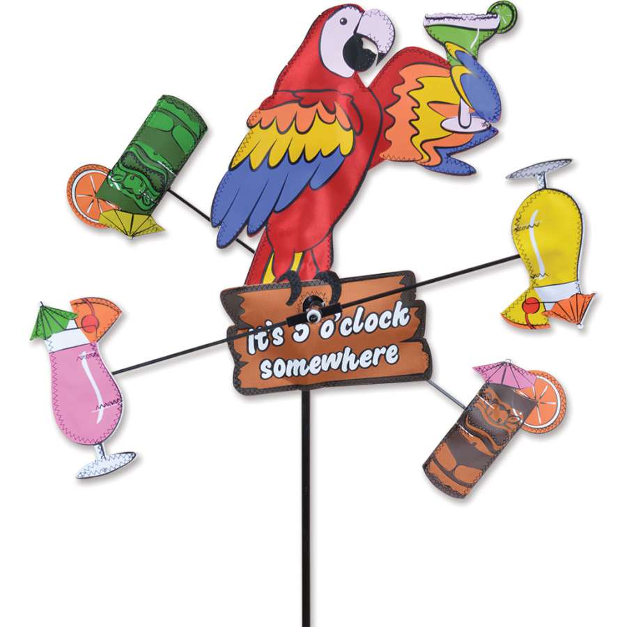 Lawn Spinner - 12" Island Parrot Whirligig (Five O'clock Somewhere) - Picture Pretty KitesLawn Spinner - 12" Island Parrot Whirligig (Five O'clock Somewhere)Garden Art, windsocks, and wind spinners;Brands/PremierPR21898Picture Pretty KitesPR2189844000993Lawn Spinner - 12" Island Parrot Whirligig (Five O'clock Somewhere)