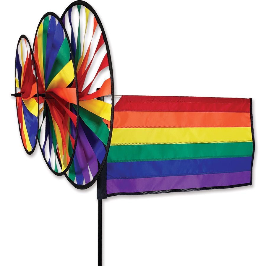 Rainbow Flag Triple Spinner - Picture Pretty KitesRainbow Flag Triple SpinnerGarden Art, windsocks, and wind spinners;Brands/PremierPR22182Picture Pretty KitesPR22182630104221829Rainbow Flag Triple Spinner