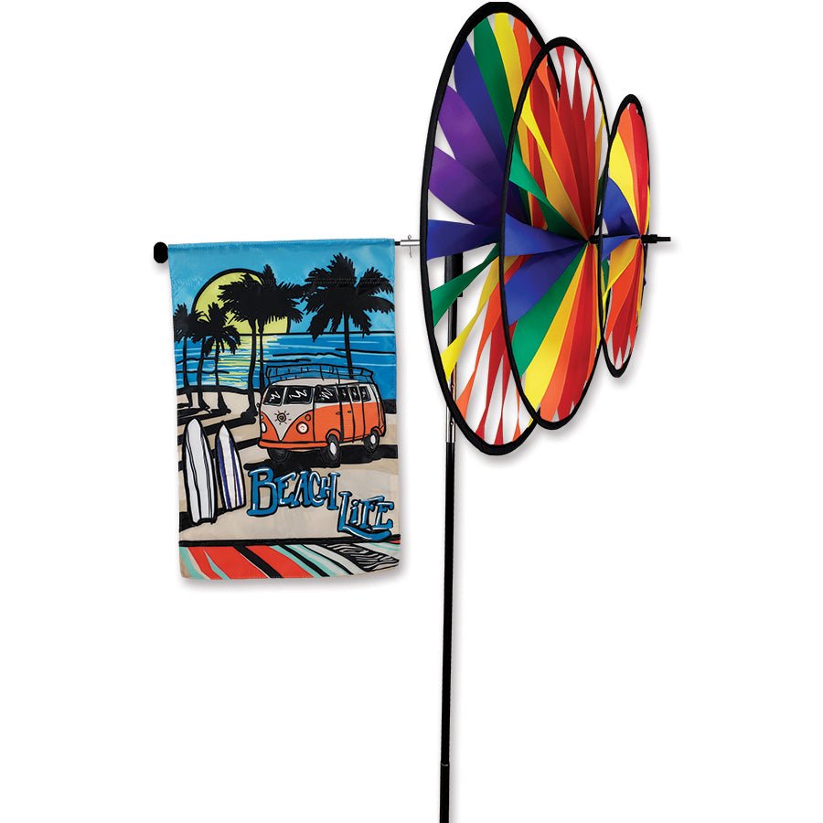 Rainbow Triple Spinner Flag Pole - Picture Pretty KitesRainbow Triple Spinner Flag PoleGarden Art, windsocks, and wind spinners;Garden Art, windsocks, and wind spinners/Outdoor Decor;Brands/PremierPR23998Picture Pretty KitesPR23998630104239985Rainbow Triple Spinner Flag Pole