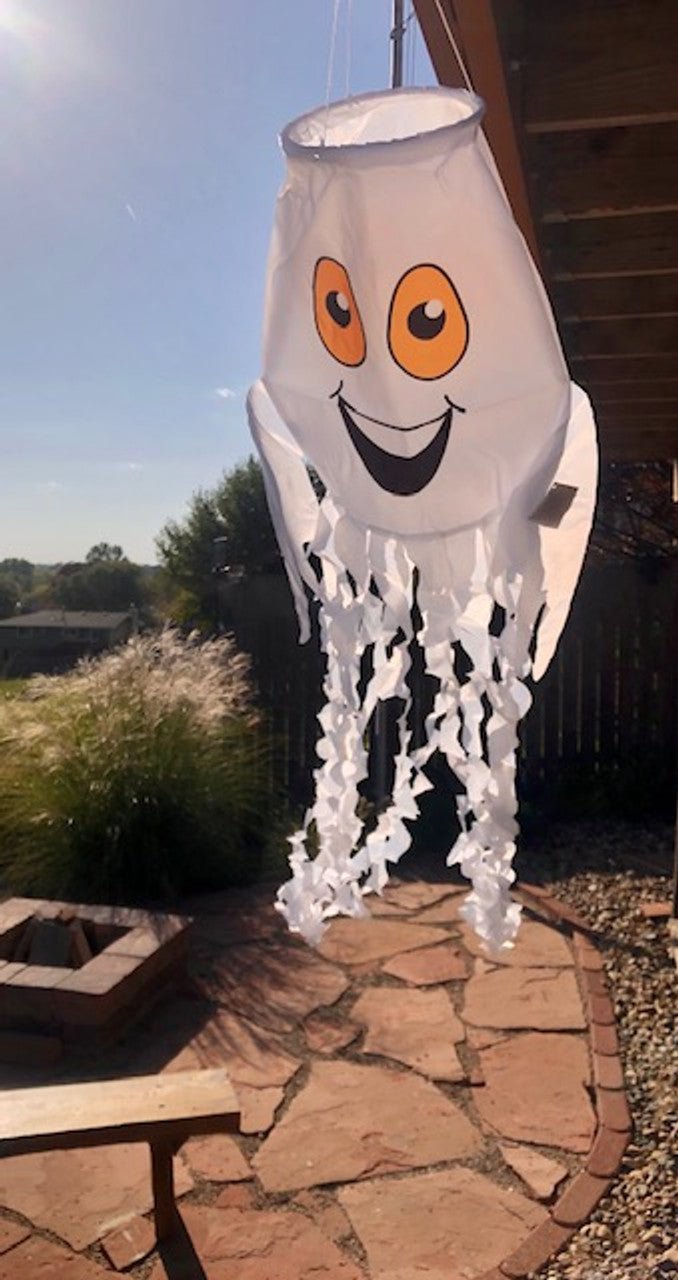 Spook The Ghost 3D Windsock - Picture Pretty KitesSpook The Ghost 3D WindsockGarden Art, windsocks, and wind spinners;Garden Art, windsocks, and wind spinners/Seasonal Items;Garden Art, windsocks, and wind spinners/Windsocks;Brands/AirVantageITB5019Picture Pretty KitesITB501951046113Spook The Ghost 3D Windsock