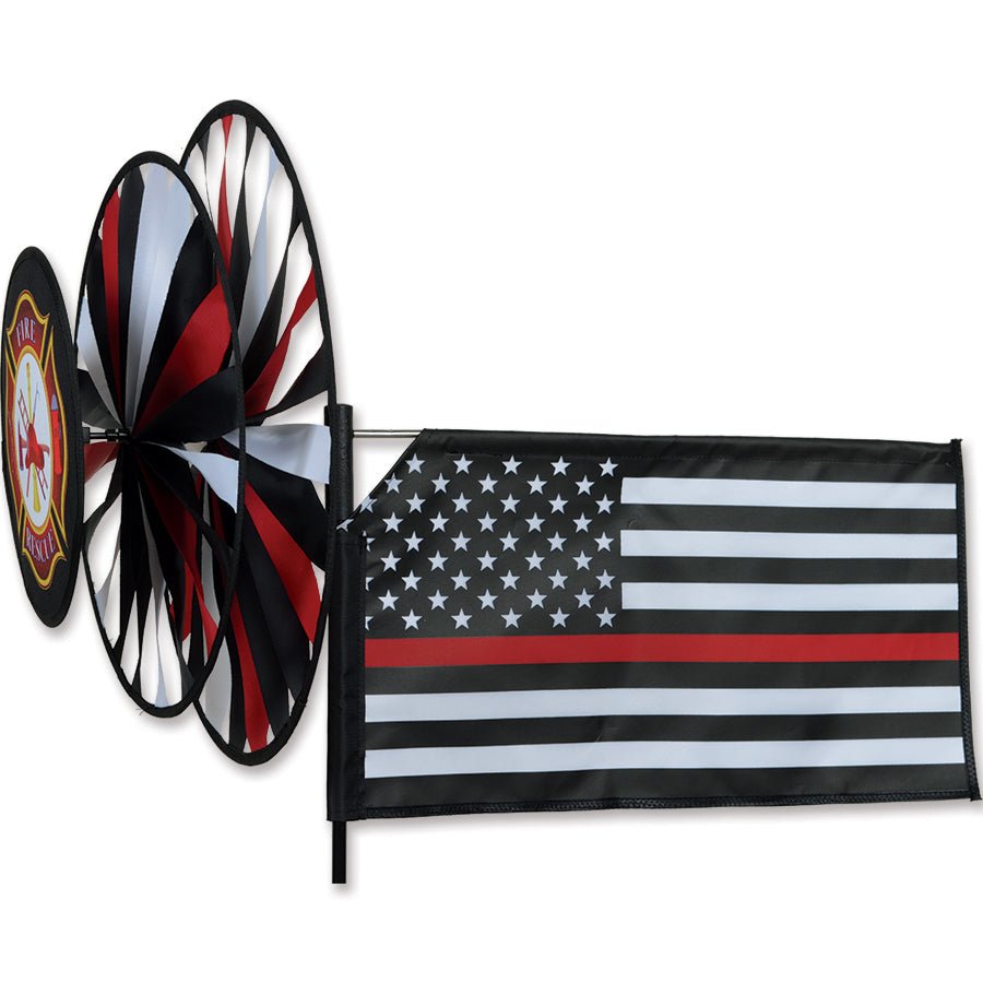 Triple Spinner - Thin Red Line - Fireman - Picture Pretty KitesTriple Spinner - Thin Red Line - FiremanGarden Art, windsocks, and wind spinners;Garden Art, windsocks, and wind spinners/Outdoor Decor;Brands/PremierPR22177Picture Pretty KitesPR22177630104221775Triple Spinner - Thin Red Line - Fireman